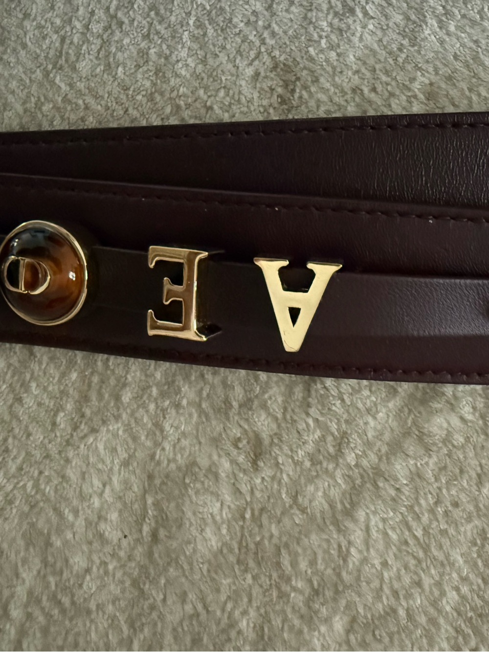 Authentic Christian Dior Small Lady Dior My ABCDior – Burgundy Lambskin - Picture 13 of 17